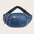thumbnail image 4 of Bolsas de pecho impermeables de nailon para hombre, bolsas de mensajero de cintura con múltiples bolsillos (azul) Likrtyny Para estrenar, 4 of 5