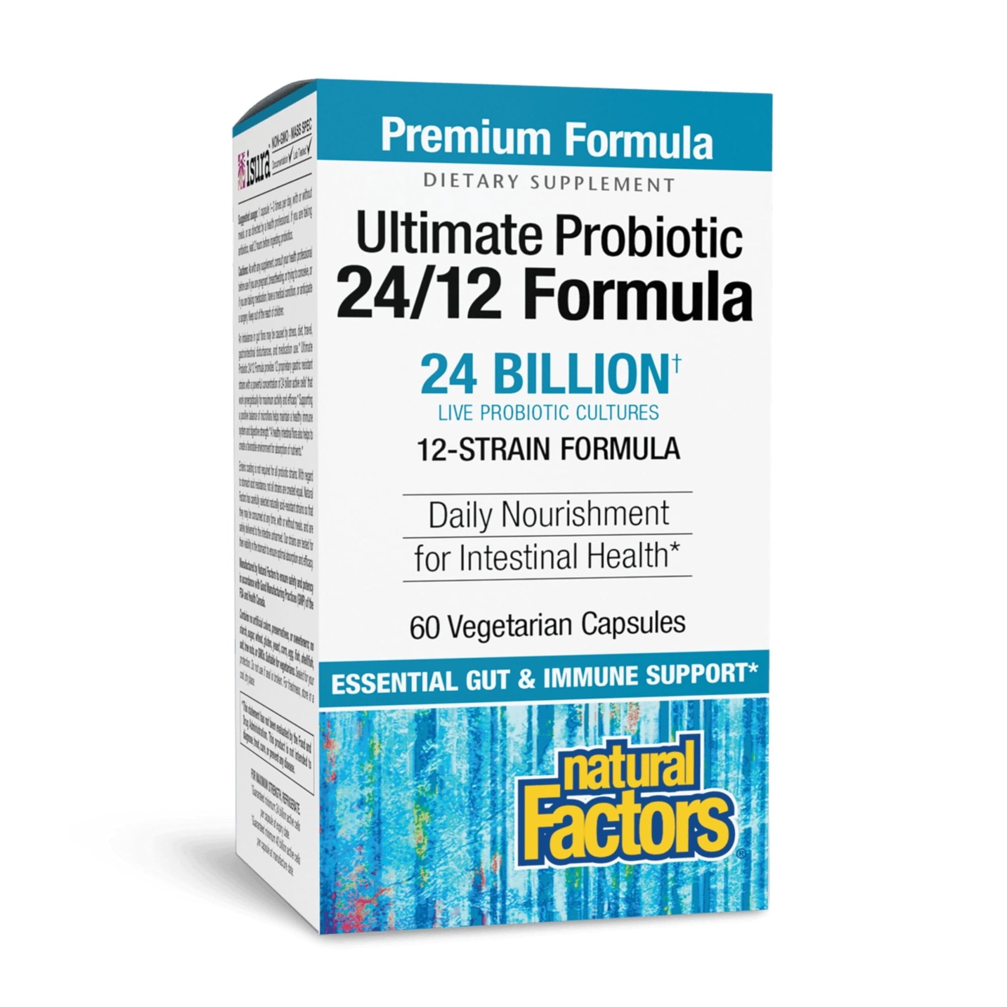 Natural Factors Ultimate Probiotic 24/12 Formula, 1-Per-Day Critical Care Probiotic, 12 Strains, 24 Billion CFU