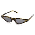 thumbnail image 1 of grinderPUNCH Womens Slim 90s Retro Flat Lens Tortoise Cat Eye Sunglasses, 1 of 5