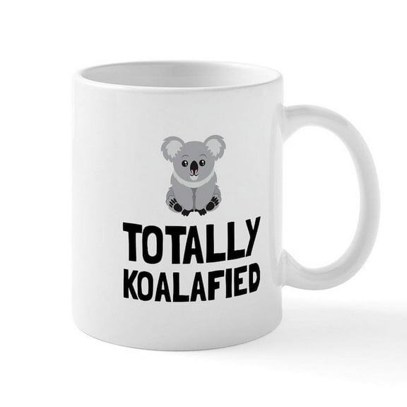 CafePress - Totally Koalafied Mugs - 11 oz Ceramic Mug - Novelty Coffee Tea Cup