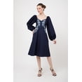 thumbnail image 2 of Miss Lavish London Casual Dresses for Women Sundresses Midi Dress Formal Maxi Wedding Guest Red Cocktail Party Bridesmaid Gowns and Evening Long Sleeve Sun Dress 2024 Midnight Blue, Large, 2 of 7