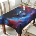 thumbnail image 5 of 54x54 Inch Tablecloth Polyester Square Tablecloth for Home Kitchen Dinner Decor Wolf Face and Moon, 5 of 9