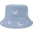 thumbnail image 2 of Butterfly Embroidered Bucket Hat Reversible Packable Foldable Beach Sun Hat Outdoor Cap for Women Men, 2 of 5