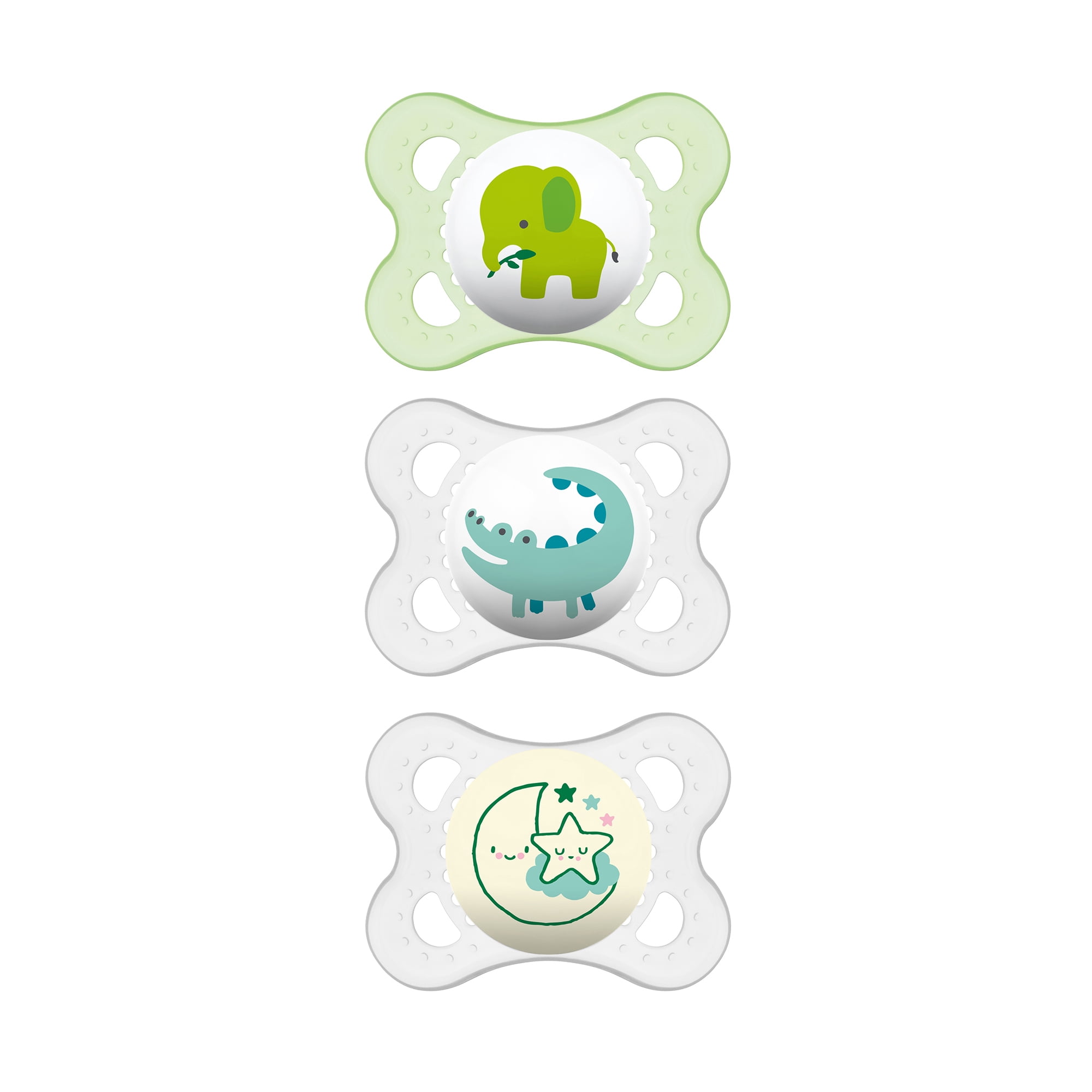 MAM Day & Night Pacifier, 06 Months, Unisex, 3 pack