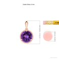 thumbnail image 3 of ANGARA Natural Rope-Framed Claw-Set 1.7 ct Amethyst Solitaire Pendant in 14K Rose Gold for Women (Size-8mm) | February Birthstone, Anniversary, Jewelry Gift for Women | Natural Amethyst Necklace, 3 of 8