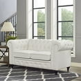 thumbnail image 4 of Chesterfield Sofa Set - Color: White, Size: Sofa Loveseat, 4 of 11