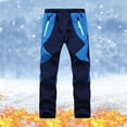 thumbnail image 3 of HAOTAGS Boys and Girls Fleece Lined Ski & Hiking Pants(5-15), Outdoor Windproof, Waterproof, Fleece-Lined Warm Long Pants Blue 6 Years, 3 of 9
