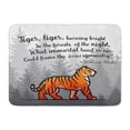 thumbnail image 1 of KDAGR Bengal Tiger in Forest Double Exposure Old Poem by William Blake on Foggy Doormat Floor Rug Bath Mat 23.6x15.7 inch, 1 of 1
