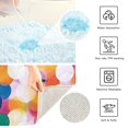 thumbnail image 3 of Yayeee Bath Rug for Bathroom Floor Non Slip Contour Fluffy Soft Absorbent Mat, 20"x24", White Colorful Circles, 3 of 7
