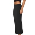 thumbnail image 6 of yillto Women's Maxi Skirts High Waist Slim Ribbed Split Casual Business Skirt Fashion Tight Dress, 6 of 7