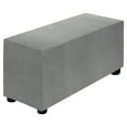 thumbnail image 1 of Stretch Ottoman Cover Rectangular Fit Length 33"-40", Medium, Light Gray, 1 of 6