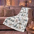 thumbnail image 6 of Peaceful Mountain Winter Deer Scene Rustic Cabin Snowy, Peaceful Mountain Lake Scene, Warm Flannel Blanket for Cabin and Lodge, Outdoor Lovers Camping Gift, Rustic Home Decor, 6 of 9