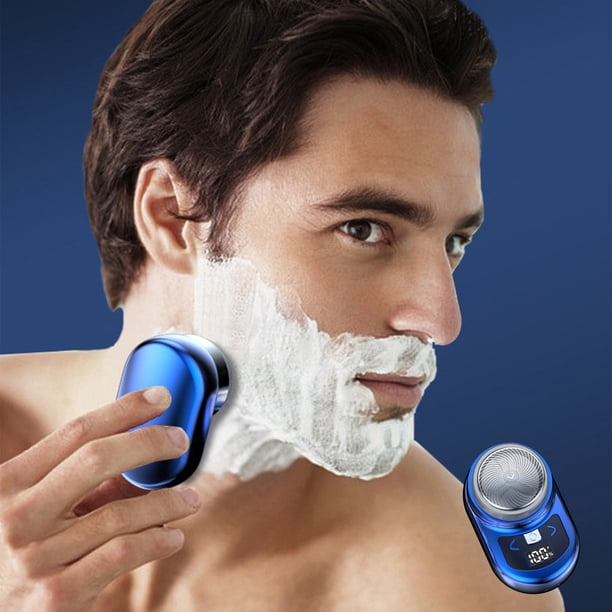 Pisexur Belleza Maquillaje Mini afeitadora, afeitadora portátil, afeitadora con pantalla digital, afeitadora para hombres, afeitadora recargable por USB, ideal para familiapara mujeres y hombres
