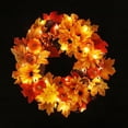 thumbnail image 4 of 17.7 Inch Fall Wreaths for Front Door-Fall Harvest Door Wreath with Pumpkins Berries Maple Leaves Wreaths,Autumn Wreath for Farmhouse Thanksgiving Halloween Indoor Outdoor Home Decor, 4 of 7