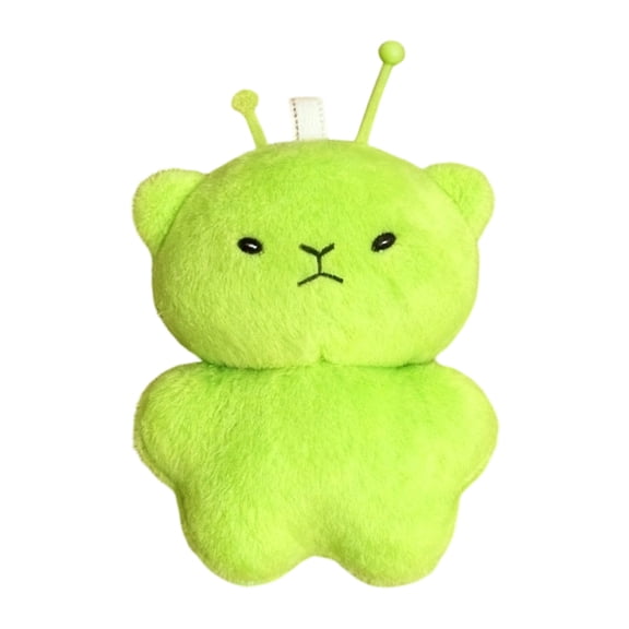 Green Cartoon Styles Alien Plush Toy For Key Rings Decoration Bag Accessories Handmade Washable Key Chain