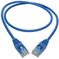 thumbnail image 2 of Tripp Lite Cat6a Gigabit Snagless Molded Slim UTP Network Patch Cable (RJ45 M/M), Blue, 2 ft., 2 of 5