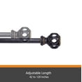 thumbnail image 4 of Kenney Fast Fit Easy Install Agatha Decorative Steel Curtain Rod, 42-120" Adjustable Length, 3/4" Dia., Oil Rubbed Bronze, 4 of 5