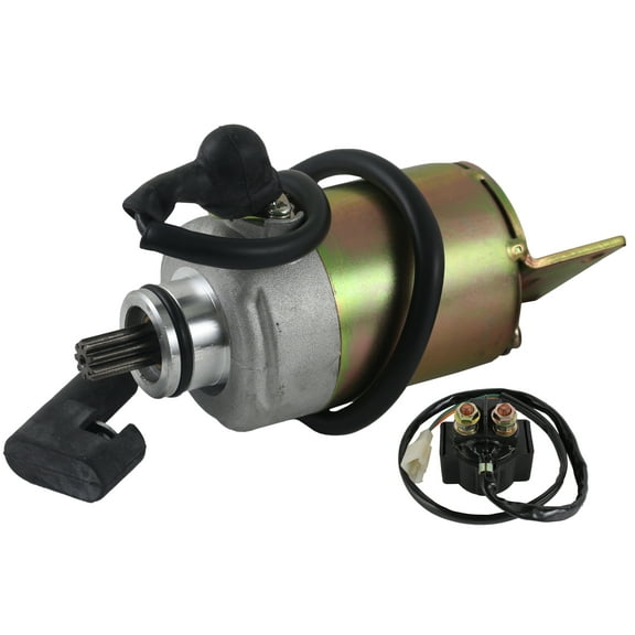 New 12V CW Starter And Starter Relay Fits Polaris ATV Sawtooth 200 2007 0453778