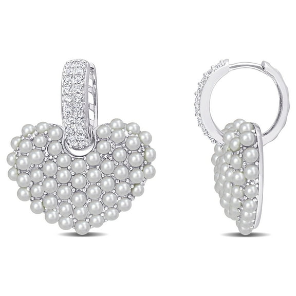 Everly Women's Cultured Pearl Sterling Silver Earrings