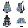 thumbnail image 4 of FORMRS Mini Backpack Purse for Women Quilted Travel Daypack Casual Shoulder Bag, Colorful Geometric Pattern, 4 of 7