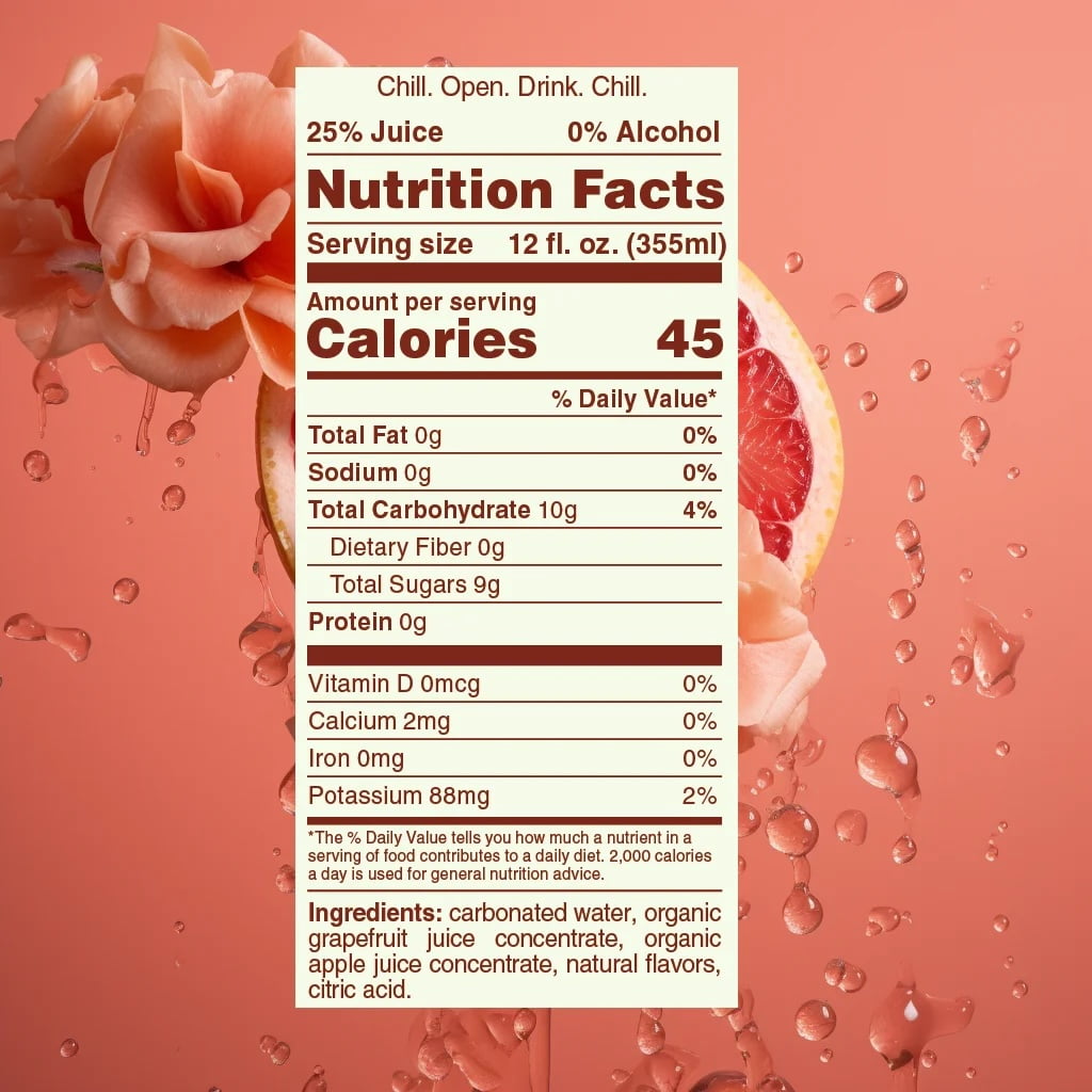 Calexo Citrus Rose Non Alcoholic Sparkling Beverage 12 oz. 12pk 0.0% ABV