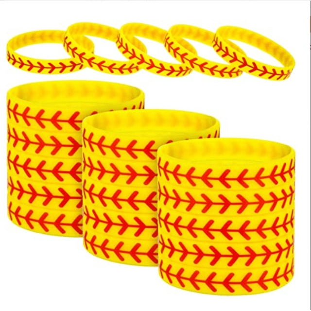 Pulsera de softbol Pulsera de softbol Pulsera de silicona Regalo de softbol para jugadores de softbol y equipos de softbol