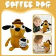 thumbnail image 2 of This is Fine Dog Plush, 8" inches Sized, This is Fine Office Working Coffee Dog Plushie, Stuffed Animal Dolls Toys Gifts, Funny Meme Gift Plushies, Xmas Party Birthday Gifts (One Piece) - Brown, 2 of 9