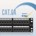 thumbnail image 3 of Panel de conexión FGB Cat6A de 48 puertos y 10 Gbps para pared o rack de 19 pulgadas, 3 of 7