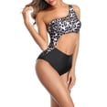 thumbnail image 2 of Traje de baño de un hombro de una pieza, Traje de baño de una pieza de un hombro para mujer Traje de baño de un hombro de pieza Meticulosamente diseñado, 2 of 6
