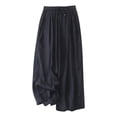 thumbnail image 1 of Yuyuzo Womens Cotton Linen Pants Drawstring High Waisted Wide Leg Flowy Trousers with Pockets, 1 of 7