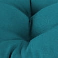 thumbnail image 4 of Jordan Manufacturing Sunbrella 44" x 18" Spectrum Peacock Teal Solid Rectangular Tufted Contoured Outdoor Wicker Settee Bench Cushion, 4 of 8