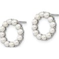 thumbnail image 2 of Sterling Silver Rhodium-Plated 2-2.5Mm Button Fwc Pearl Earrings (Width 12.1) (Length 12.1) - Jbsp, 2 of 5