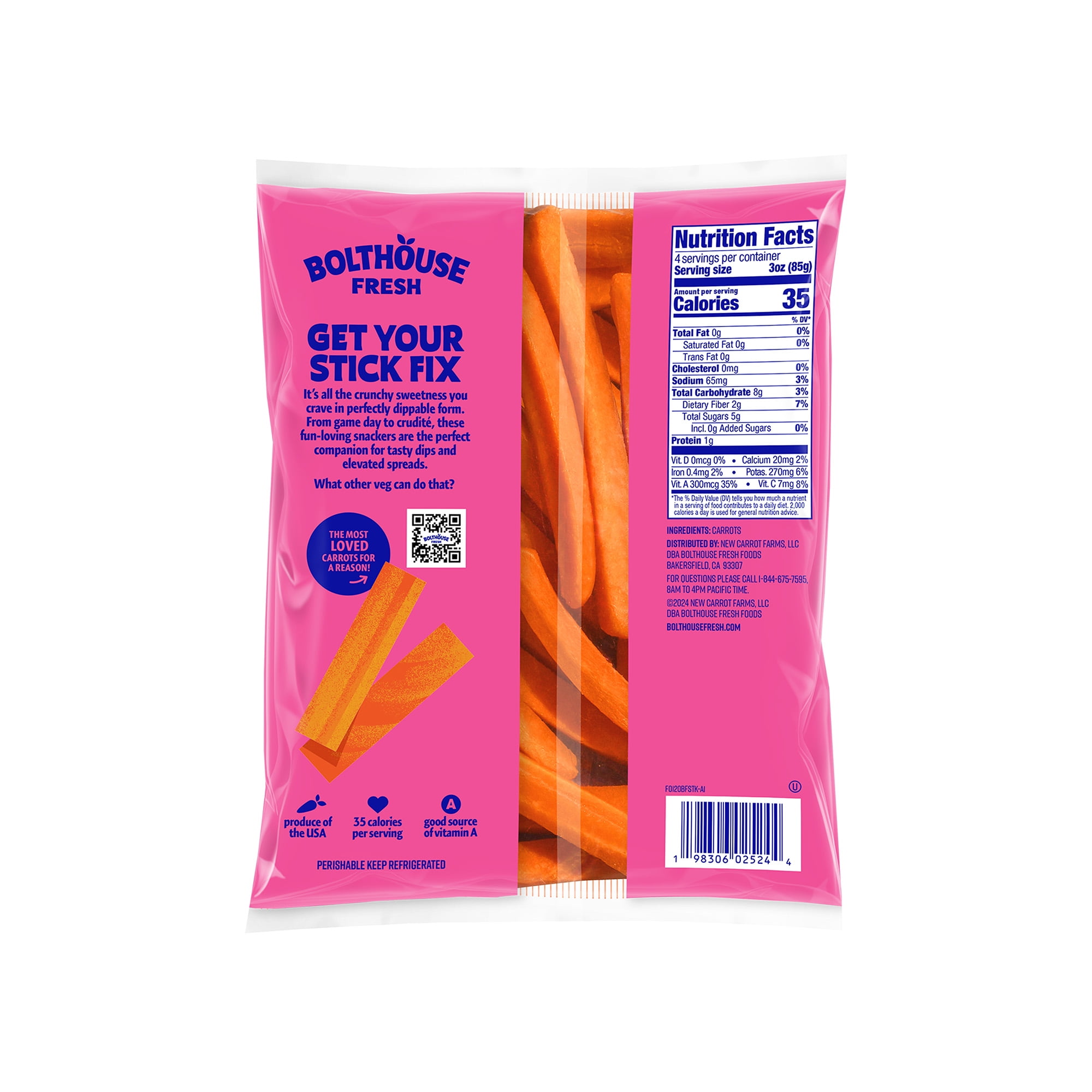 Bolthouse Fresh Carrot Party Sticks, 12oz Bag