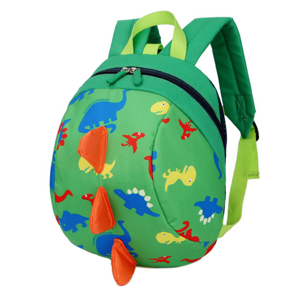 Kids Travel Backpack Cartoon Dinosaur Anti-lost Children Nylon Schoolbag 