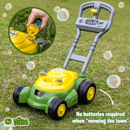 John Deere Bubble-N-Go Toy Lawn Mower Automatic Bubble Machine No Batteries Required Age 3  Years