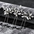 thumbnail image 4 of Elegant Hair Pins for Bridal and Western Couture Statement Barrettes for Weddings and Photoshoots,2.36×2.52inch,White, 4 of 9