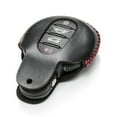 thumbnail image 3 of Vitodeco Genuine Leather Smart Key Fob Case Cover Compatible with MINI Cooper, Clubman, Hardtop, CONVERTIBLE, Countryman 2025 (3 or 4 Buttons, Black/Red), 3 of 5