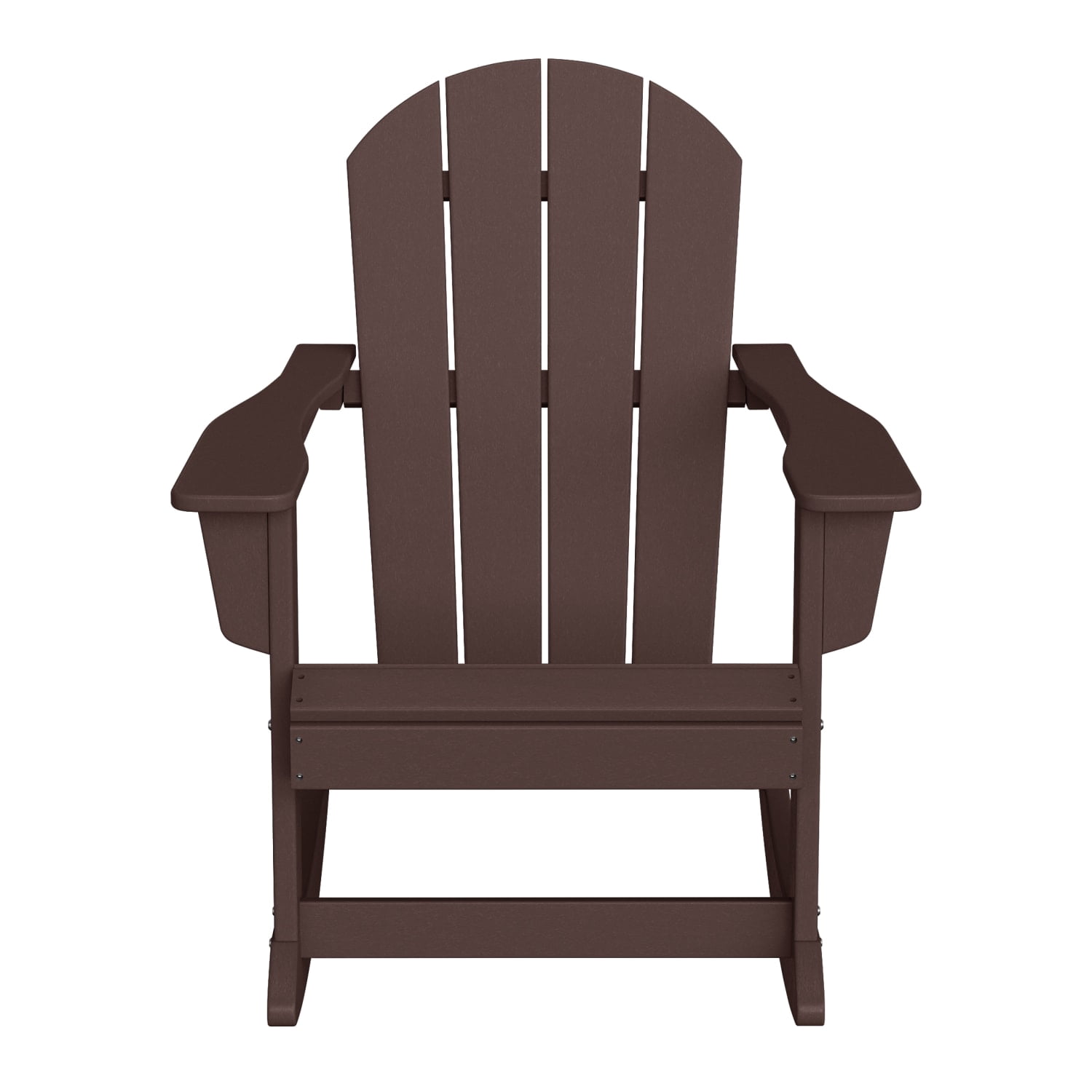 WestinTrends Malibu Outdoor Patio Porch Rocking Adirondack Chair, Dark Brown
