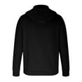 thumbnail image 4 of Hoodies for Men Drawstring Hoody Quarter Zip Hoodie Waffle Pullover Sweatshirts Outdoor Jacket Warm Fleece Hoodies Sweat Top Mens 1/4 Zip Sweatshirt for Fall Winter Running Work, 4 of 5