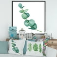 thumbnail image 2 of Designart 'Young Eucalyptus Branches and Leaves II' Traditional Framed Canvas Wall Art Print, 2 of 5
