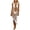 Beige, variant on Elegant Side Slit Long Beach Cover Up Dress Breezy Crochet Knit Tunic for Women’s Summer Swimwear Outerwear with Hollow Out Detail