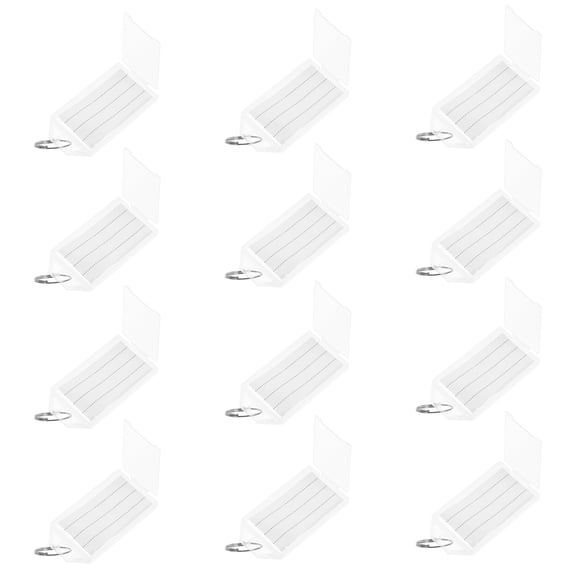 LOLIPPYY 100pcs Plastic Label Tags for Keys, USB Drives, and Small Items, Perfect for Daily Organization and Easy Identification