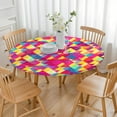 thumbnail image 3 of Graffiti Art Round Tablecloth with Elastic Hem - 100% Waterproof, Scratch-Resistant, and Easy to Clean (52 Inches), 3 of 7