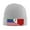 Gray, variant on America-Mexican Flag Beanie Hat Men Women Warm Printed Cap Knit Beanies Hats Outdoor Winter Red