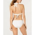 thumbnail image 4 of Michael Kors WHITE Logo-Ring Halter Bikini Swim Top, US Medium, 4 of 4