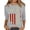 Gray #161, variant on 250th Anniversary USA Shirts for Women Casual 3/4 Sleeve USA Flag Print Tshirts Crew Neck 4th of July Patriotic Tunic Tops Independence Day Celebration Party 1776-2026 Blouses, M