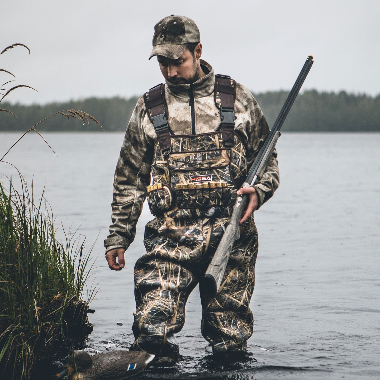 HISEA Waterproof Men Chest Wader Fishing Wader Breathable Bootfoot Hunting Wader 