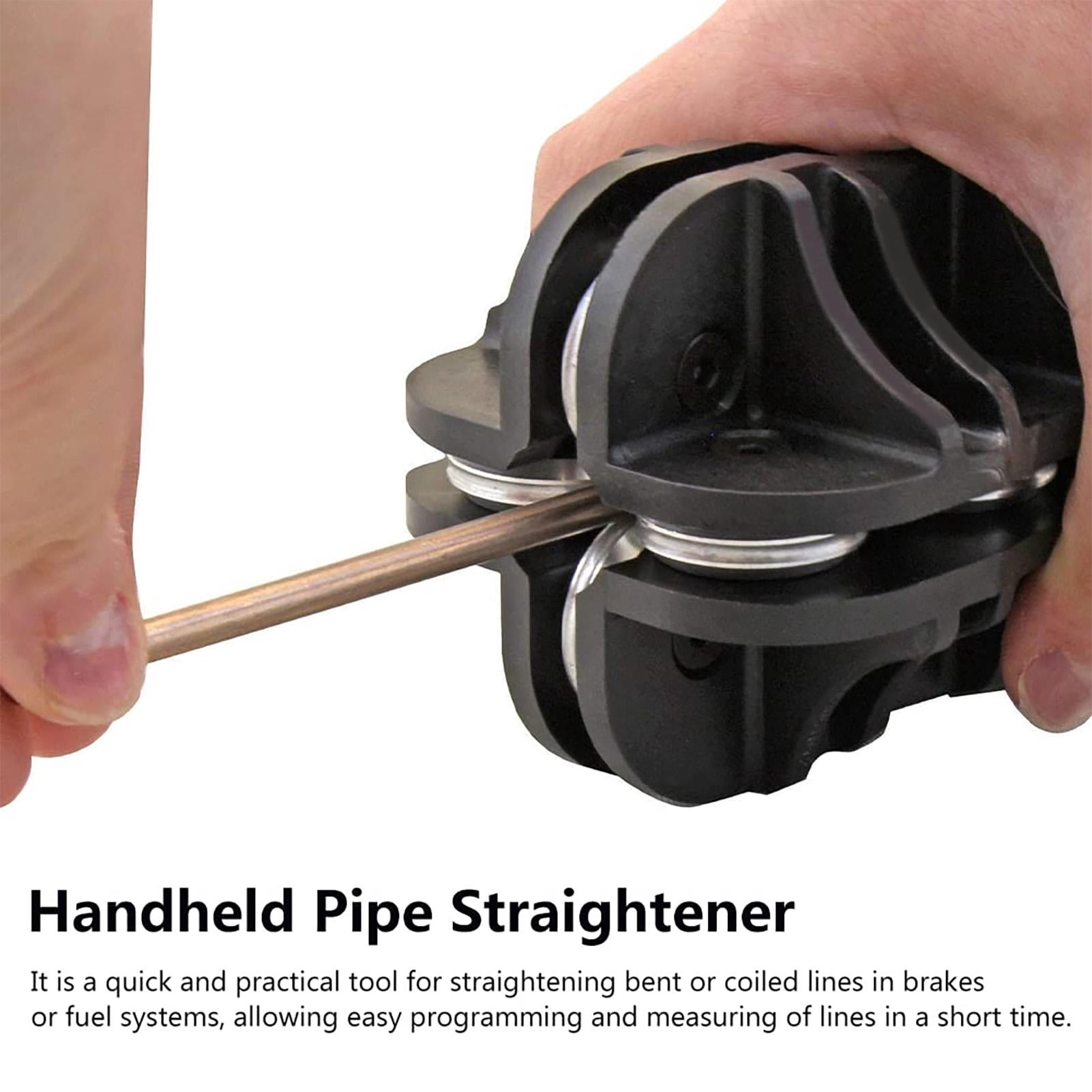 LAZIOEGR 6mm Handheld Tubing Straightener Metal Pipe Straightening Tool for Stainless Steel Copper Aluminum Tubes HVAC Repair Heavy Duty Ergonomic Grips