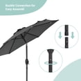 thumbnail image 4 of CHYVARY 7.5 FT Outdoor Patio Shade Table Market Umbrella with Tilt Button for Deck, Garden and Pool, Anthracite, 4 of 7