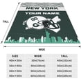 thumbnail image 4 of Custom New York 2 Blanket Personalized Throw Blankets Name and Number for Men Women Boy Football Style Decor Gifts, 4 of 6